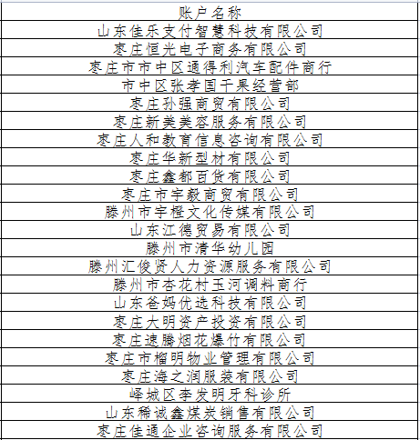 银行销户导致逾期,中国邮政储蓄银行枣庄市分行公司客户销户公示