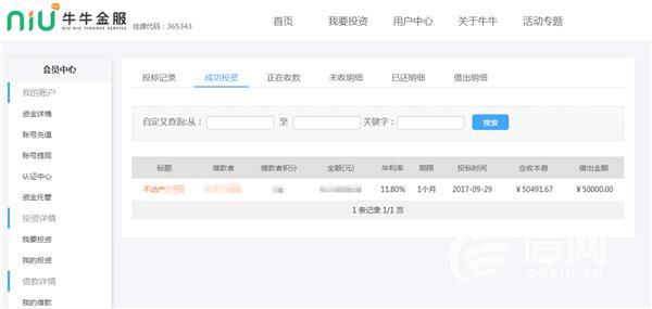 投资人项目到期无回款 牛牛金服已被约谈