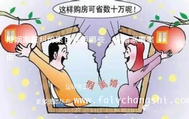 婚姻家庭纠纷案由包括哪些,婚姻家事案由