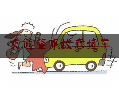 交通肇事故意撞车（驾驶机动车辆故意碰撞他人）