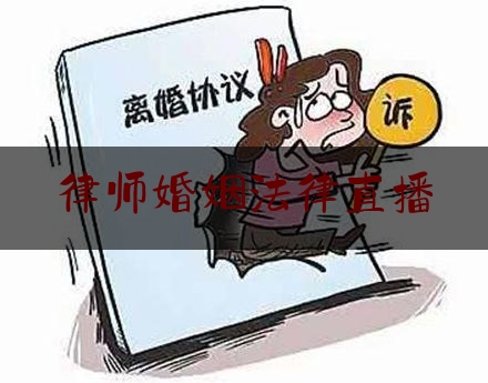 律师婚姻法律直播