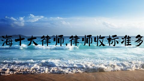 上海十大律师,律师收标准多少