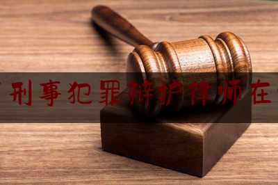 巩义市刑事犯罪辩护律师在线咨询