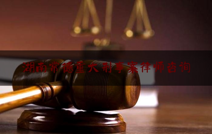 湖南常德重大刑事案律师咨询（湖南常德刑事案件）