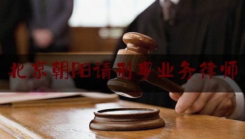 北京朝阳请刑事业务律师（朝阳区刑事律师代理）