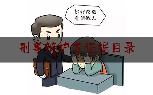 刑事辩护方证据目录