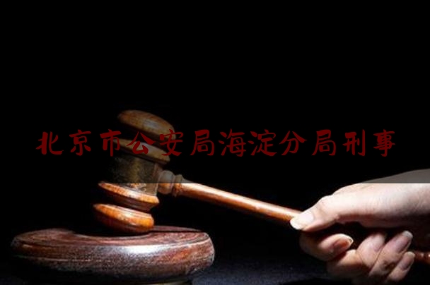 北京市公安局海淀分局刑事（海淀网友举报可疑线索 民警火速出警抓获嫌疑人）