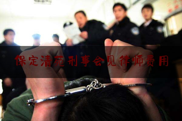 保定清苑刑事会见律师费用（刑事律师会见多少钱）