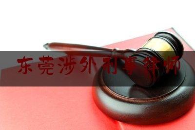 东莞涉外刑事律师（广东省涉外律师）