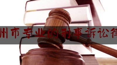 杭州市专业的刑事诉讼律师（杭州有名的刑事律师）