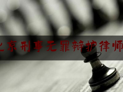 北京刑事无罪辩护律师6（刑事无罪辩护成功案例）