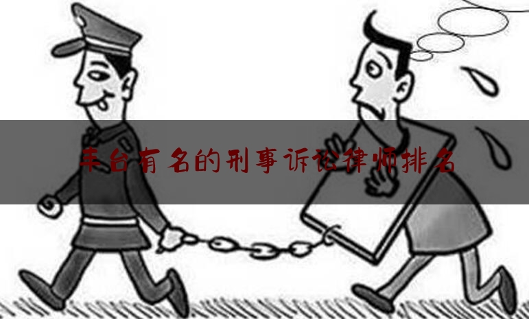 丰台有名的刑事诉讼律师排名（北京丰台区刑事辩护律师）