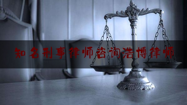 知名刑事律师咨询浩博律师（浩博律师排名）