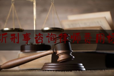 临沂刑事咨询律师费用标准（临沂刑事咨询律师费用标准表）