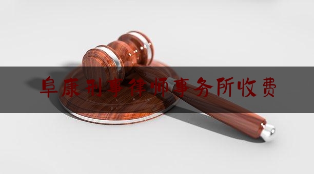 阜康刑事律师事务所收费（阜阳刑事律师排行）