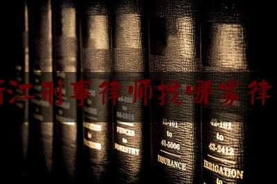 浙江刑事律师找哪家律所（浙江刑事最有名的律师）