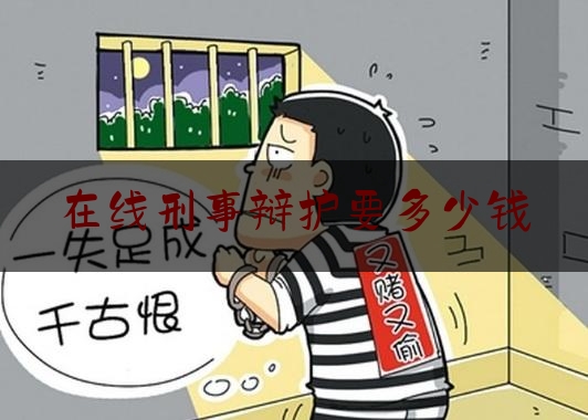 在线刑事辩护要多少钱（刑事辩护律师网上咨询）