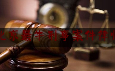 北京最牛刑事案件律师（北京有名刑事案律师）