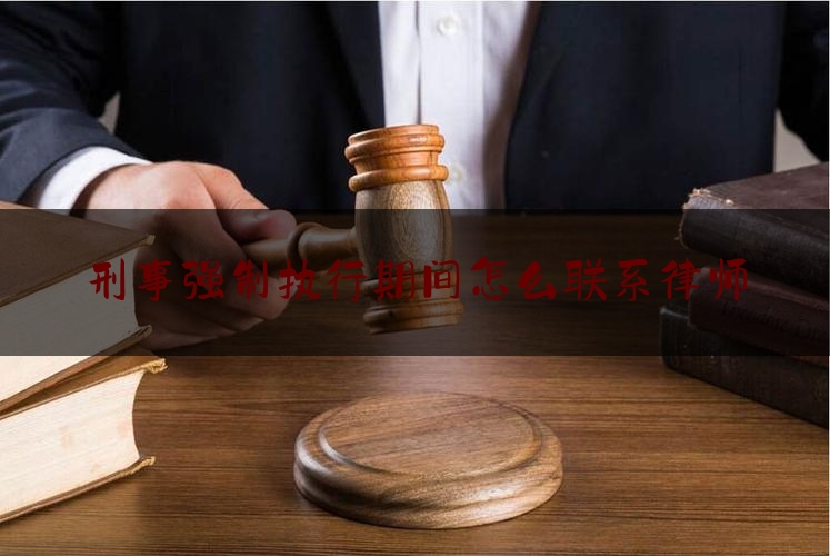 刑事强制执行期间怎么联系律师（刑事案件申请强制执行期限）