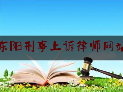 东阳刑事上诉律师网站（东阳刑事上诉律师网站查询）