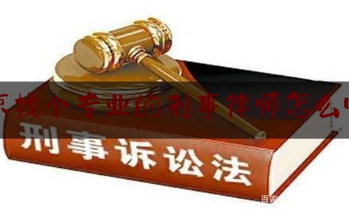 北京找个专业的刑事律师怎么收费（北京专做刑事案件的律师）