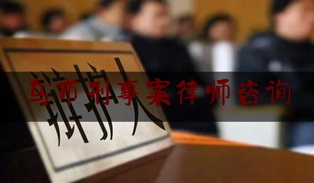 乌市刑事案律师咨询（乌市刑事案律师咨询电话号码）