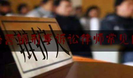 网络营销刑事诉讼律师常见问题（网络营销法律案件）