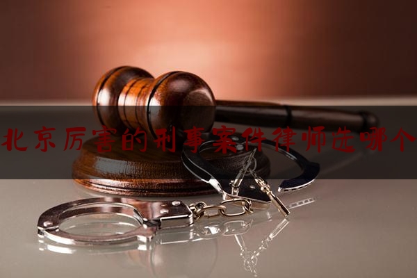 北京厉害的刑事案件律师选哪个（北京知名的刑事案律师）